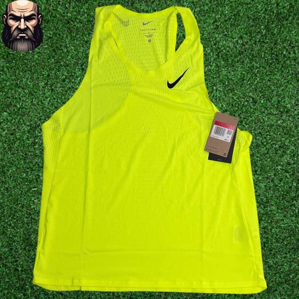 Nike AeroSwift Dri-FIT ADV Running Singlet Volt Shock FN4231-702 Men's Size L